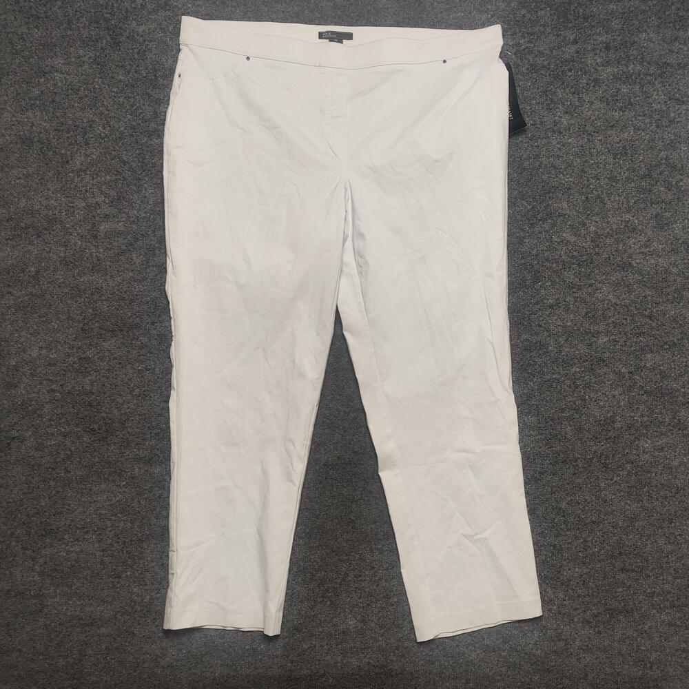 89th & Madison Pants Womens 22 White Twill Pull On Jegging Comfort Waist Stretch